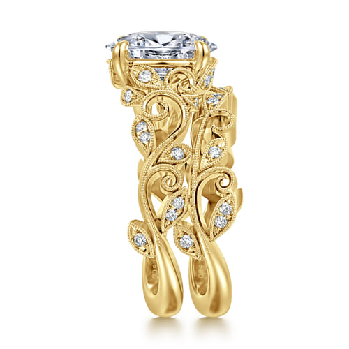 14K Yellow Gold Diamond Wedding Band