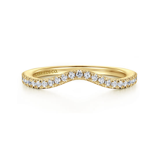 Gabriel - 14K Yellow Gold Diamond Wedding Band