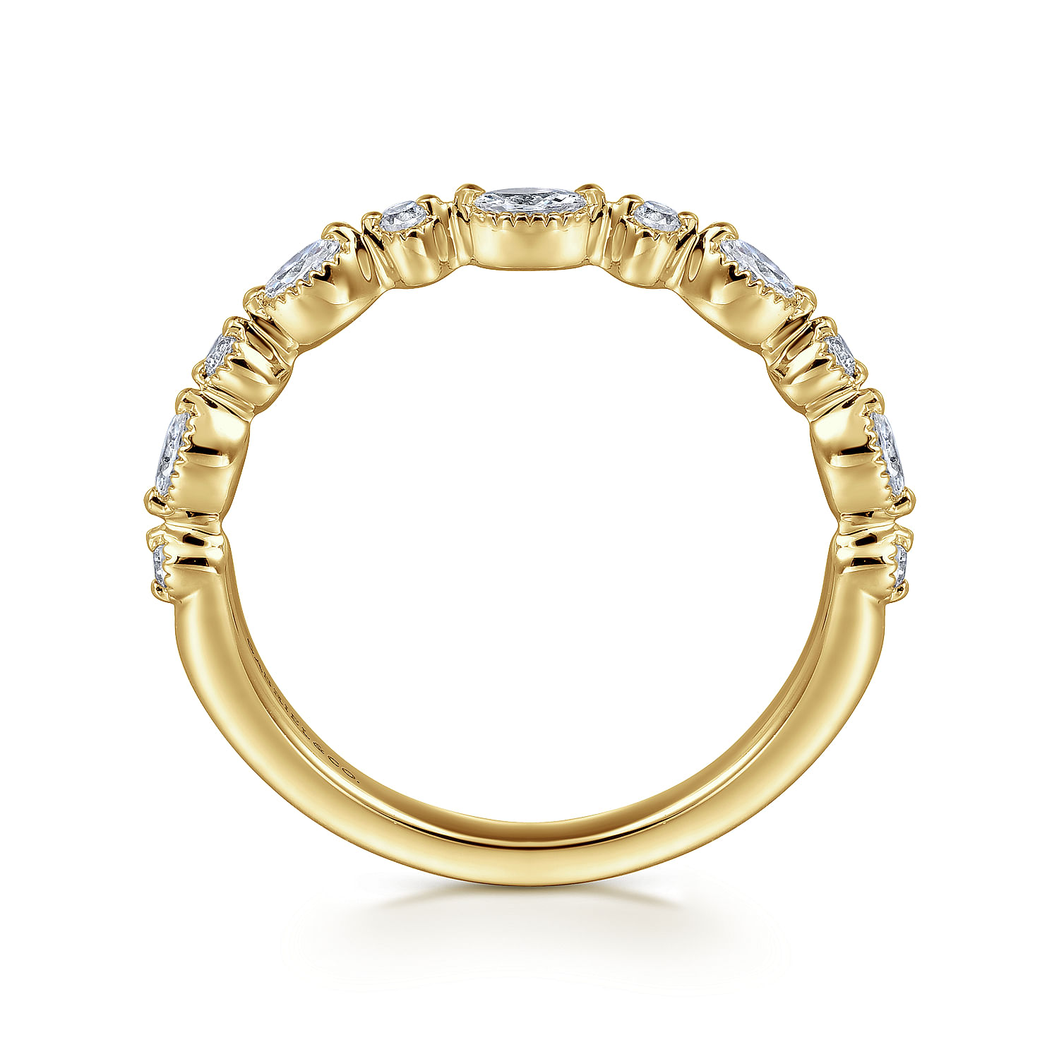 14K Yellow Gold Diamond Wedding Band