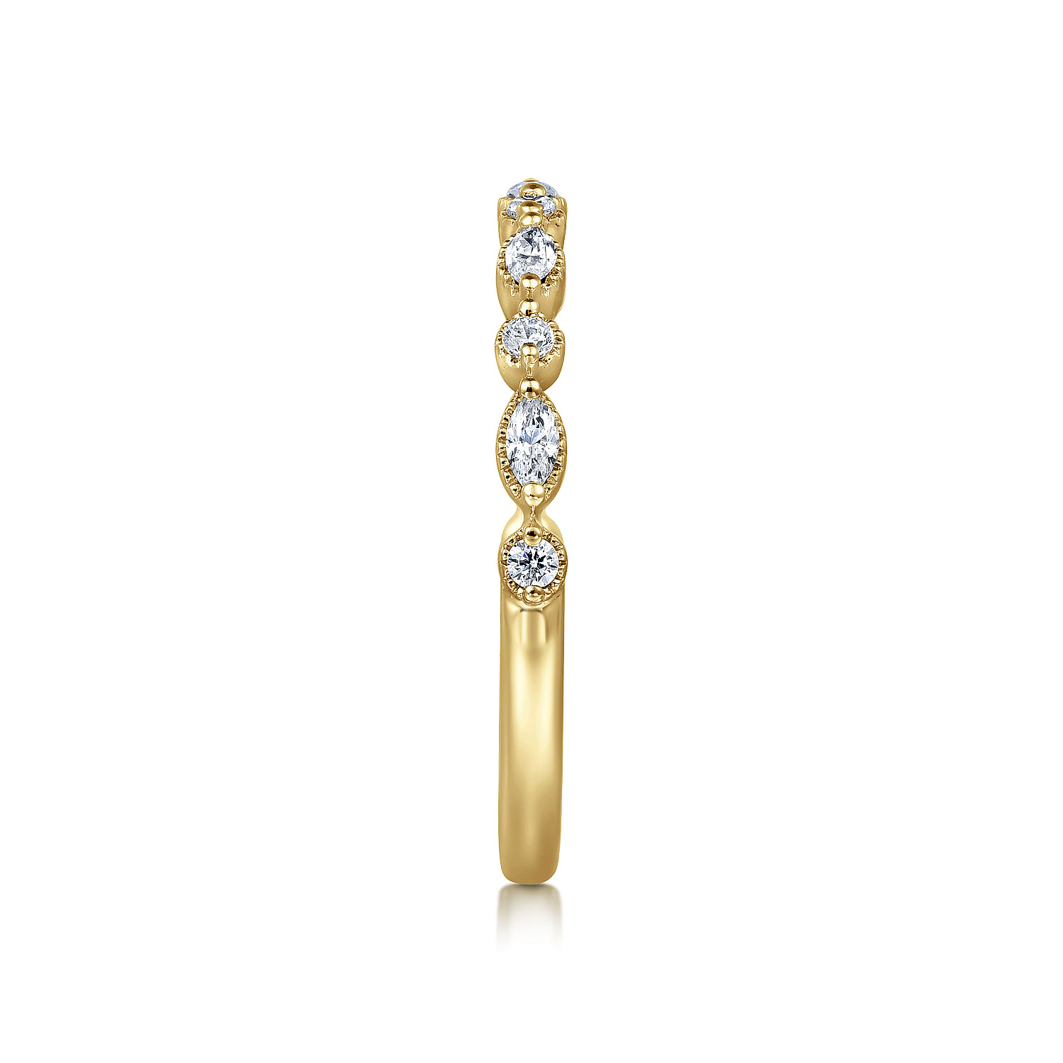 14K Yellow Gold Diamond Wedding Band