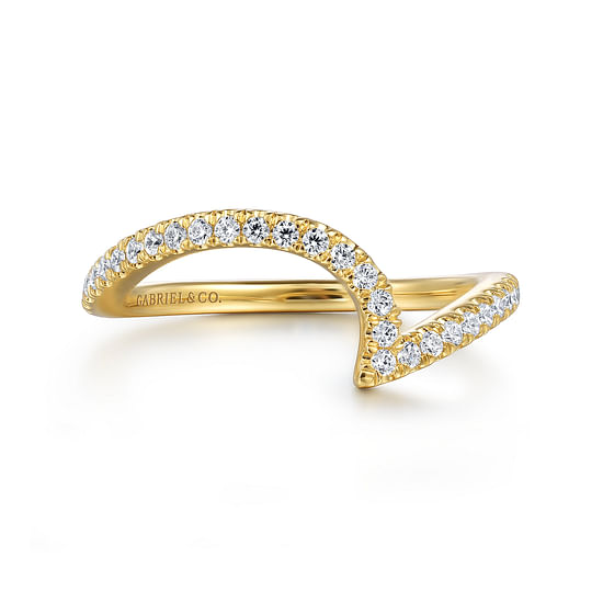 Gabriel - 14K Yellow Gold Diamond Wedding Band
