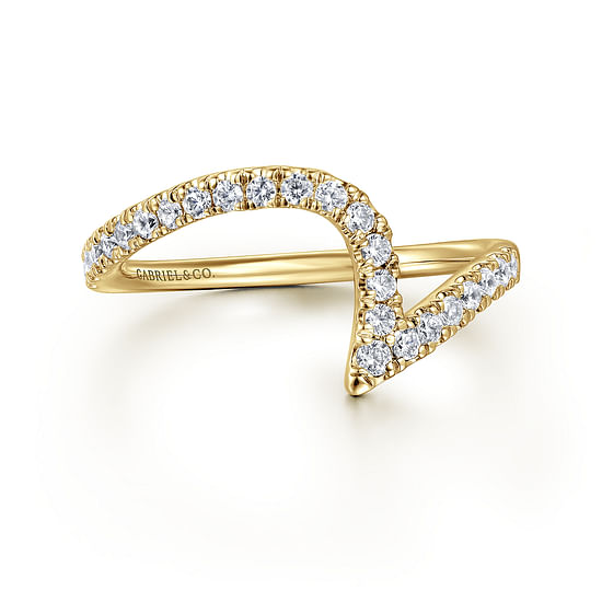 Gabriel - 14K Yellow Gold Diamond Wedding Band