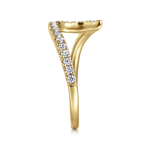14K Yellow Gold Diamond Wedding Band