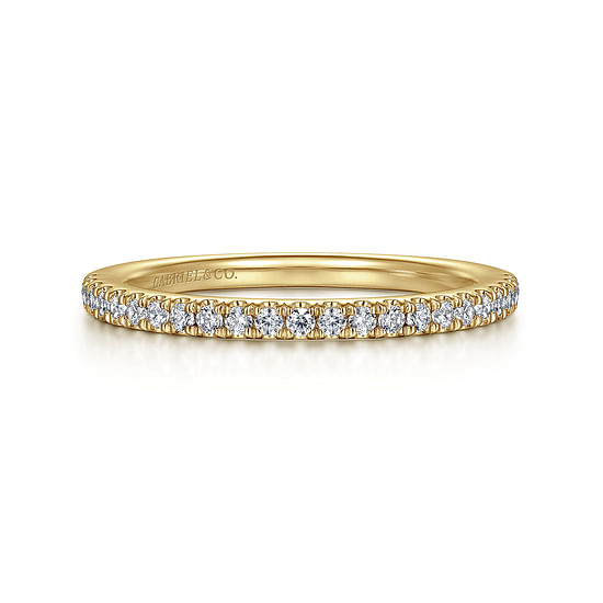 Gabriel - 14K Yellow Gold Diamond Wedding Band