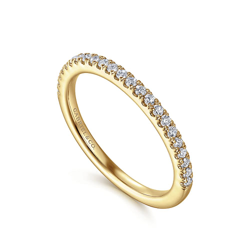 14K Yellow Gold Diamond Wedding Band