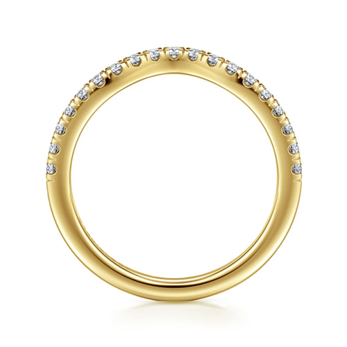 14K Yellow Gold Diamond Wedding Band