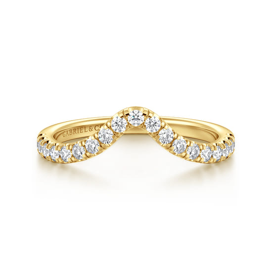 Gabriel - 14K Yellow Gold Diamond Wedding Band Gabriel - 14K Yellow Gold Diamond Wedding Band