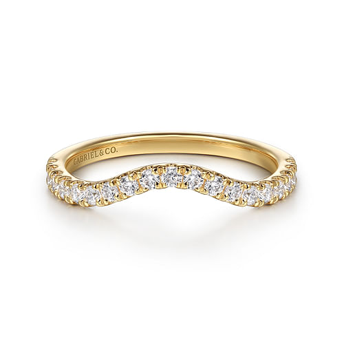 14K Yellow Gold Diamond Wedding Band