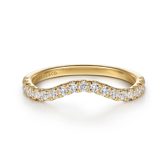 Gabriel - 14K Yellow Gold Diamond Wedding Band