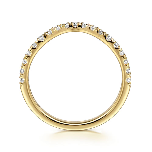 14K Yellow Gold Diamond Wedding Band