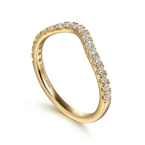 14K Yellow Gold Diamond Wedding Band