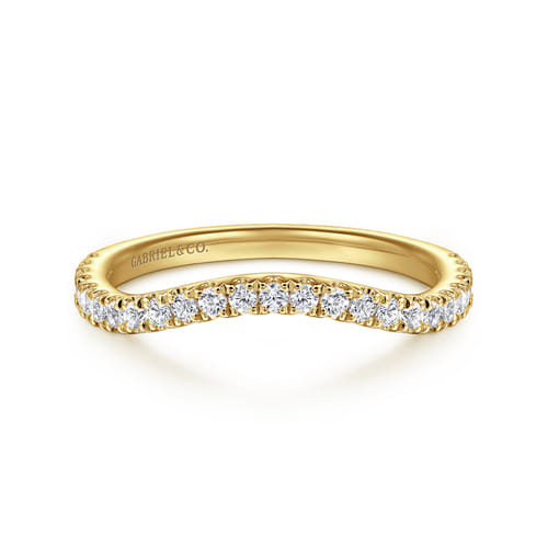 14K Yellow Gold Diamond Wedding Band