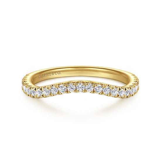 Gabriel - 14K Yellow Gold Diamond Wedding Band