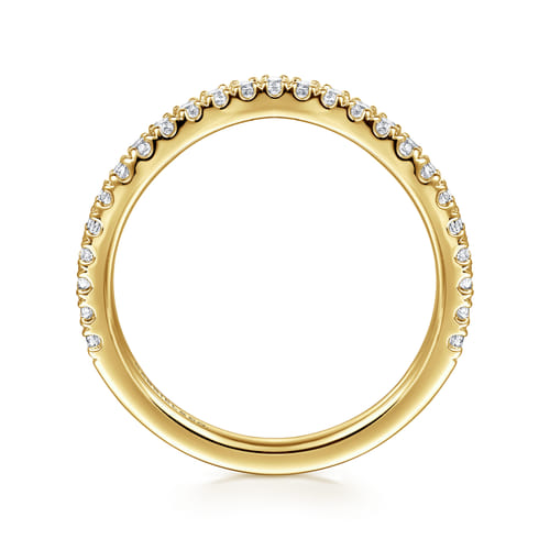 14K Yellow Gold Diamond Wedding Band