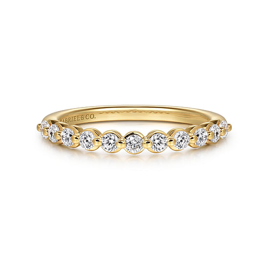 Gabriel - 14K Yellow Gold Diamond Wedding Band