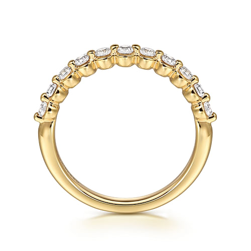 14K Yellow Gold Diamond Wedding Band