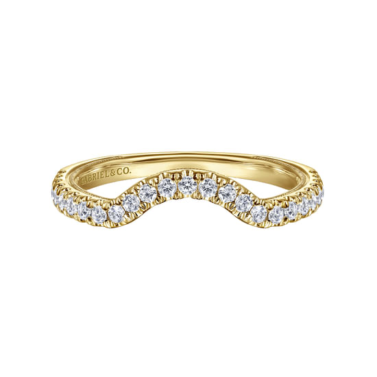 Gabriel - 14K Yellow Gold Diamond Wedding Band