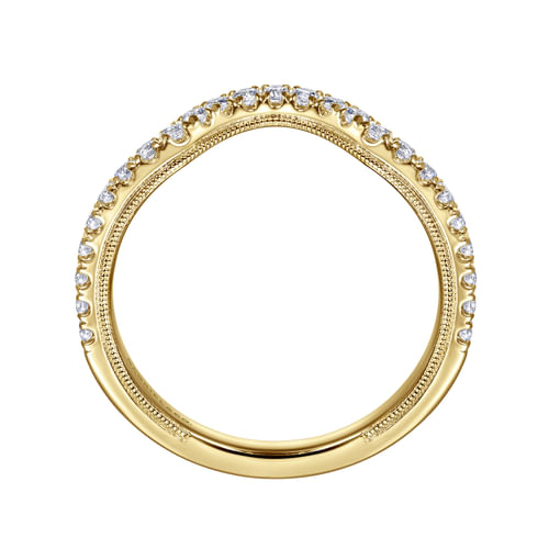 14K Yellow Gold Diamond Wedding Band