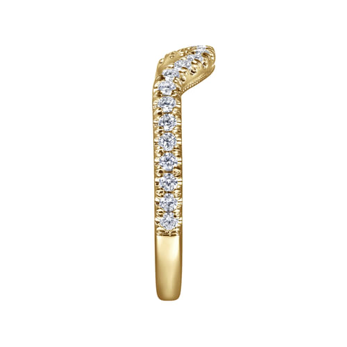 14K Yellow Gold Diamond Wedding Band