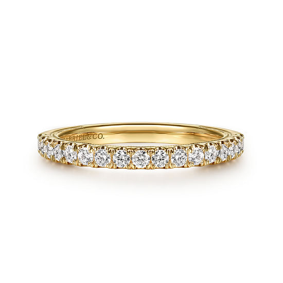 Gabriel - 14K Yellow Gold Diamond Wedding Band