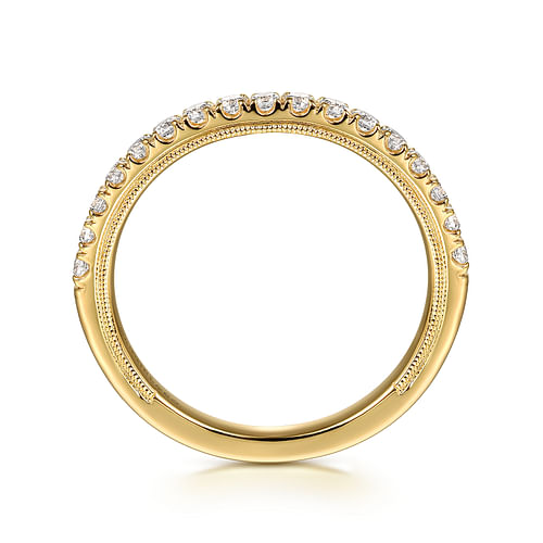 14K Yellow Gold Diamond Wedding Band