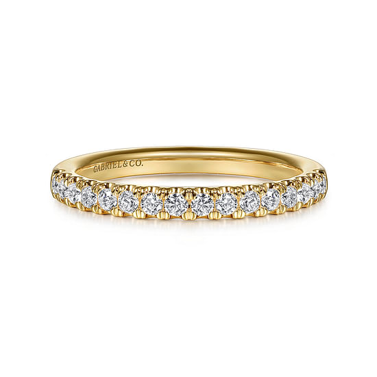 Gabriel - 14K Yellow Gold Diamond Wedding Band