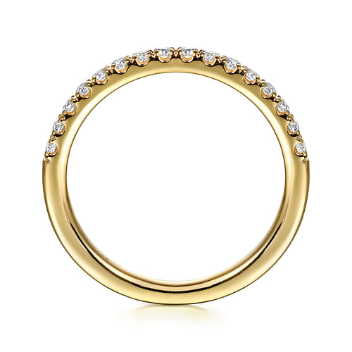 14K Yellow Gold Diamond Wedding Band
