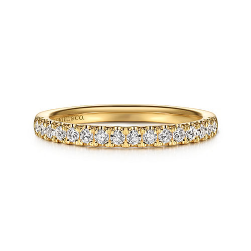 14K Yellow Gold Diamond Wedding Band