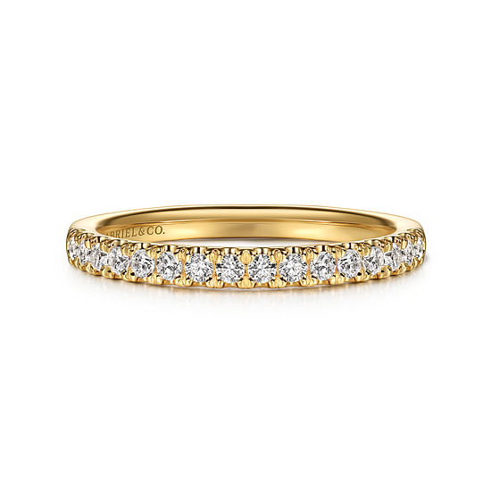 Gabriel - 14K Yellow Gold Diamond Wedding Band