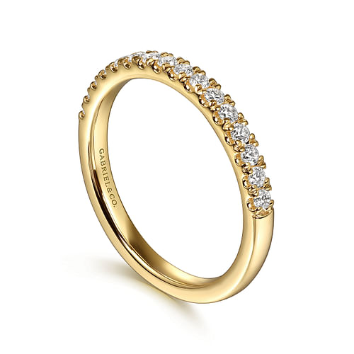 14K Yellow Gold Diamond Wedding Band