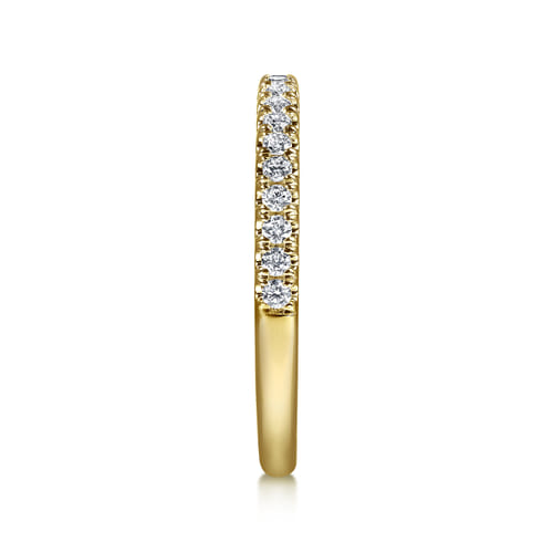 14K Yellow Gold Diamond Wedding Band