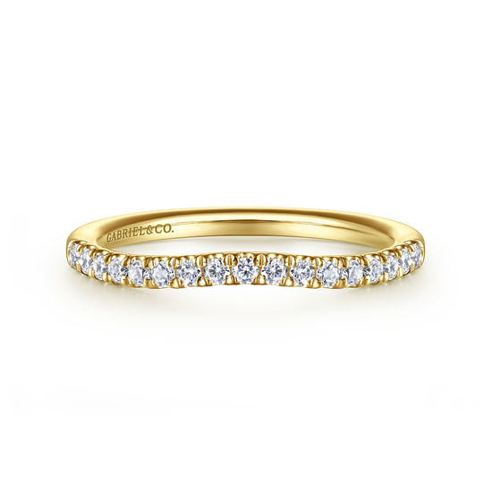 Gabriel - 14K Yellow Gold Diamond Wedding Band