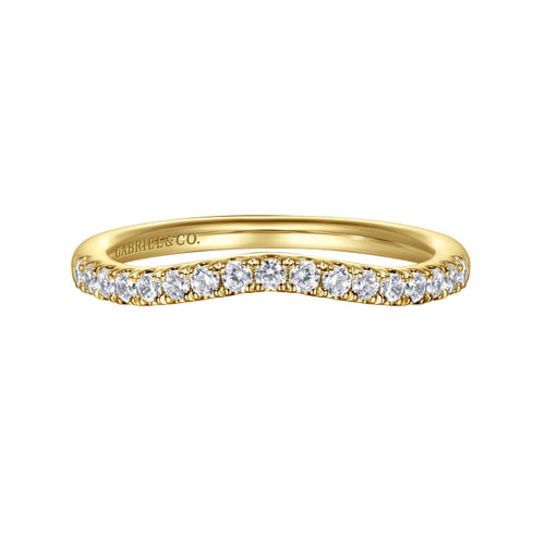 14K Yellow Gold Diamond Wedding Band