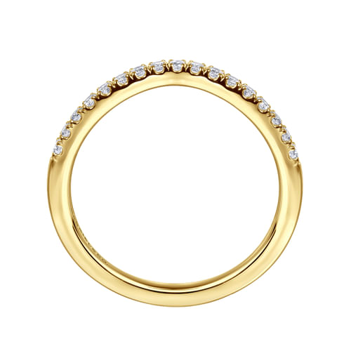 14K Yellow Gold Diamond Wedding Band