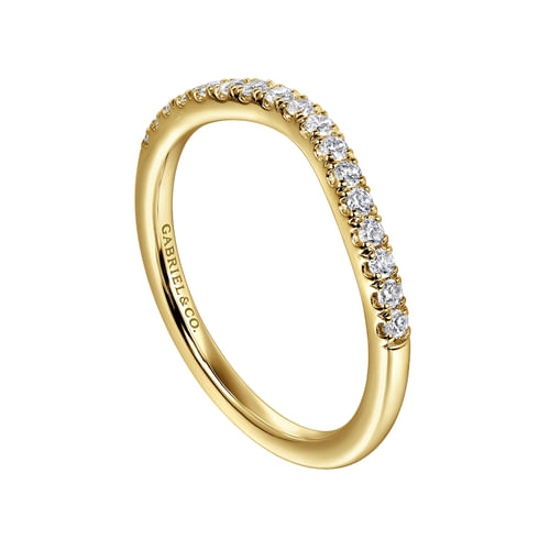 14K Yellow Gold Diamond Wedding Band