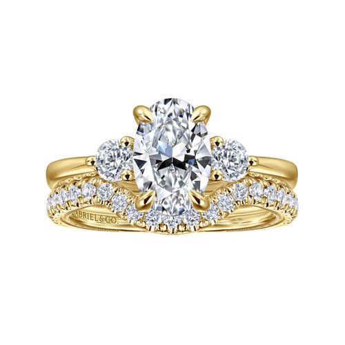 14K Yellow Gold Diamond Wedding Band
