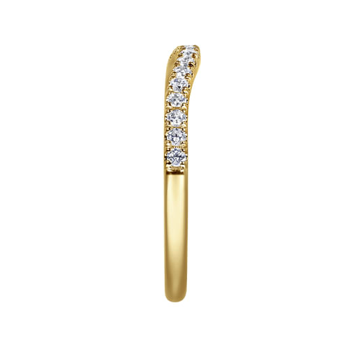 14K Yellow Gold Diamond Wedding Band