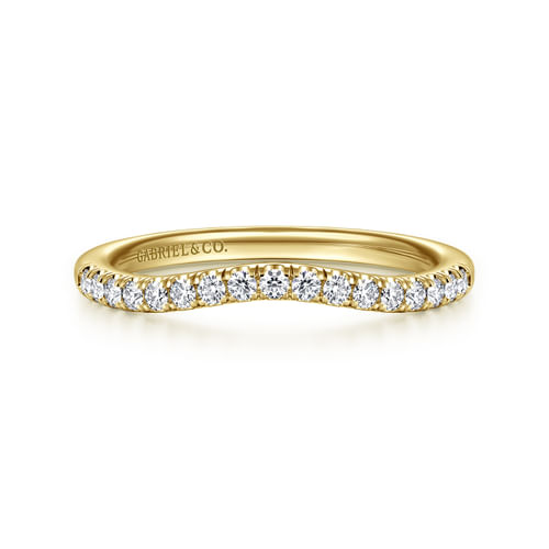 14K Yellow Gold Diamond Wedding Band