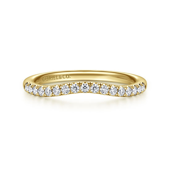 Gabriel - 14K Yellow Gold Diamond Wedding Band