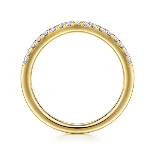 14K Yellow Gold Diamond Wedding Band