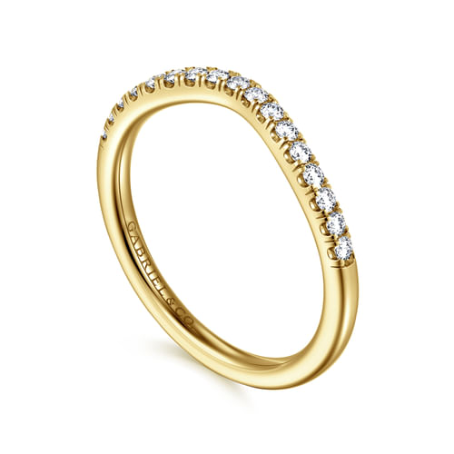 14K Yellow Gold Diamond Wedding Band