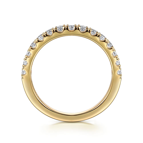 14K Yellow Gold Diamond Wedding Band