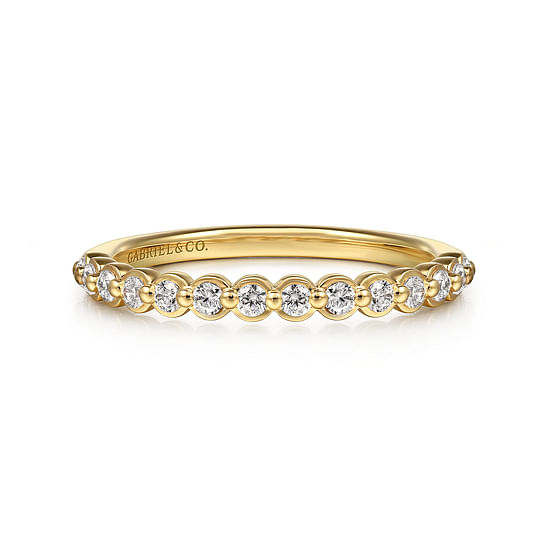Gabriel - 14K Yellow Gold Diamond Wedding Band