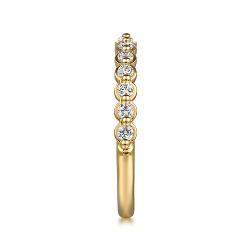 14K Yellow Gold Diamond Wedding Band