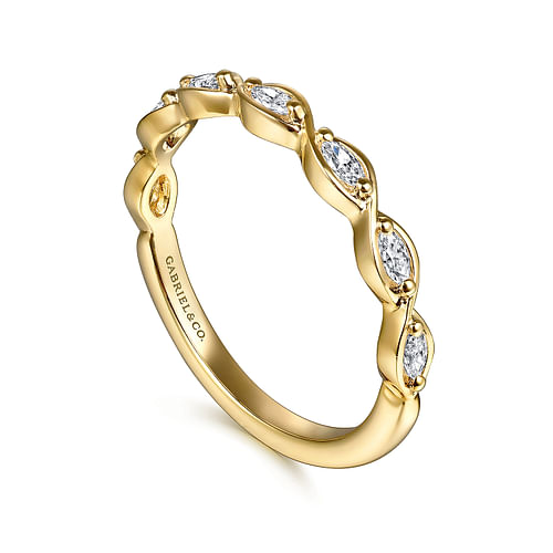 14K Yellow Gold Diamond Wedding Band