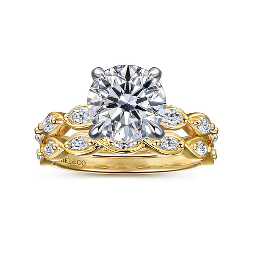 14K Yellow Gold Diamond Wedding Band
