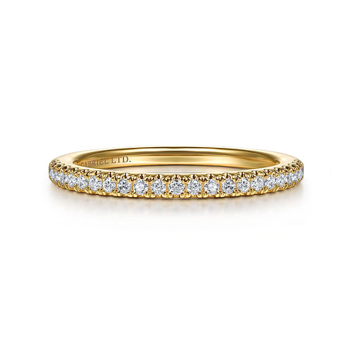14K Yellow Gold Diamond Wedding Band