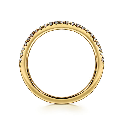 14K Yellow Gold Diamond Wedding Band