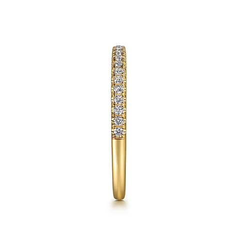 14K Yellow Gold Diamond Wedding Band