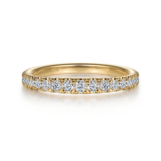 Gabriel - 14K Yellow Gold Diamond Wedding Band